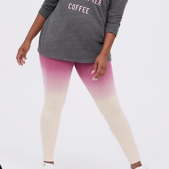 Torrid premium leggings dip dye rumba red gray sand size 2X - Picture 2 of 11